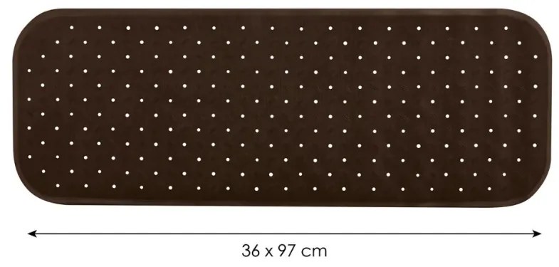 Spirella Protiskluzová podložka do vany CLASSPremium, hnedá, 36 x 97 cm
