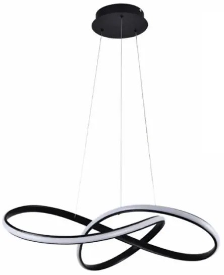 LED Stmievateľný luster na lanku LED/70W/230V 3000-6500K čierna + diaľkové ovládanie