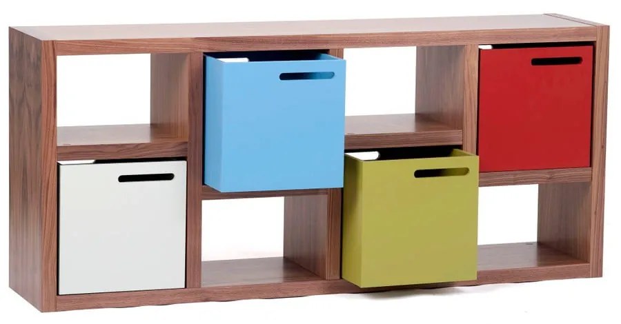 Hnedá knižnica v dekore orecha 70x159 cm Berlin – TemaHome