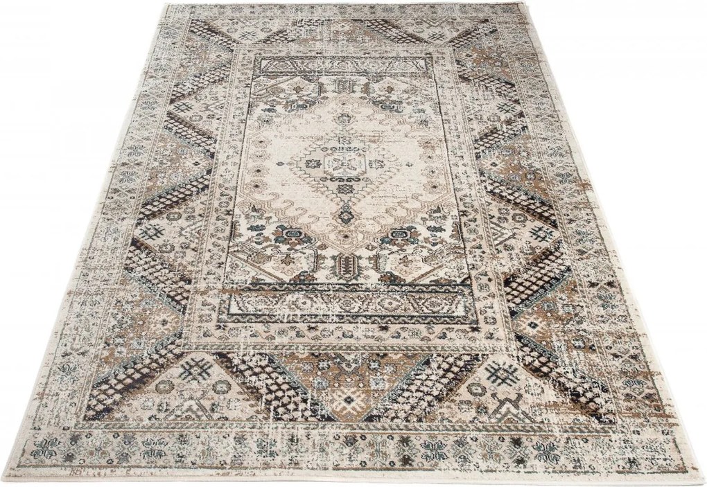 Biely obdĺžnikový koberec Dubai CHU – moderný dizajn pre domácnosť Rozmer: 140x200 cm