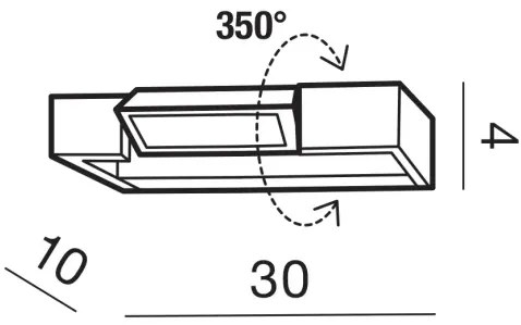 LED nástenné svietidlo Dali 30 4000K biele