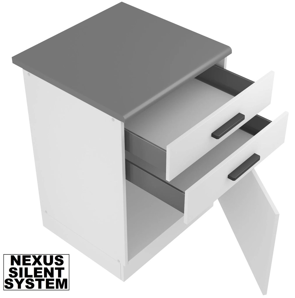 Kuchynská  linka Belini Premium Full Version 360 cm čierny lesk bez pracovnej dosky NAOMI