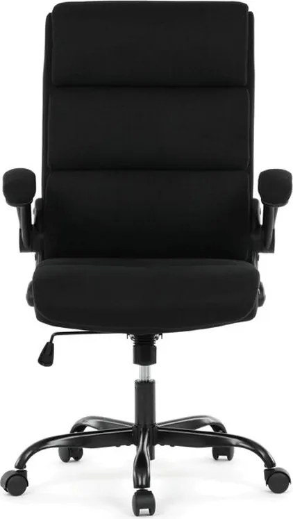 KA-K3104 BK, Komfortné kancelárske kreslo, čierna látka, čierny plast