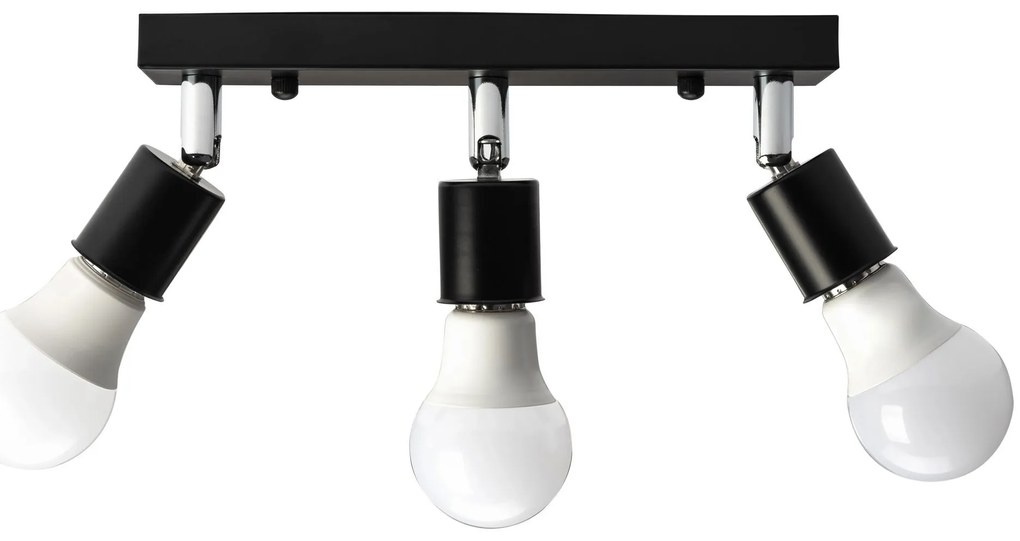 Toolight - Stropné svietidlo 3xE27 APP699-3C, čierna, OSW-05333