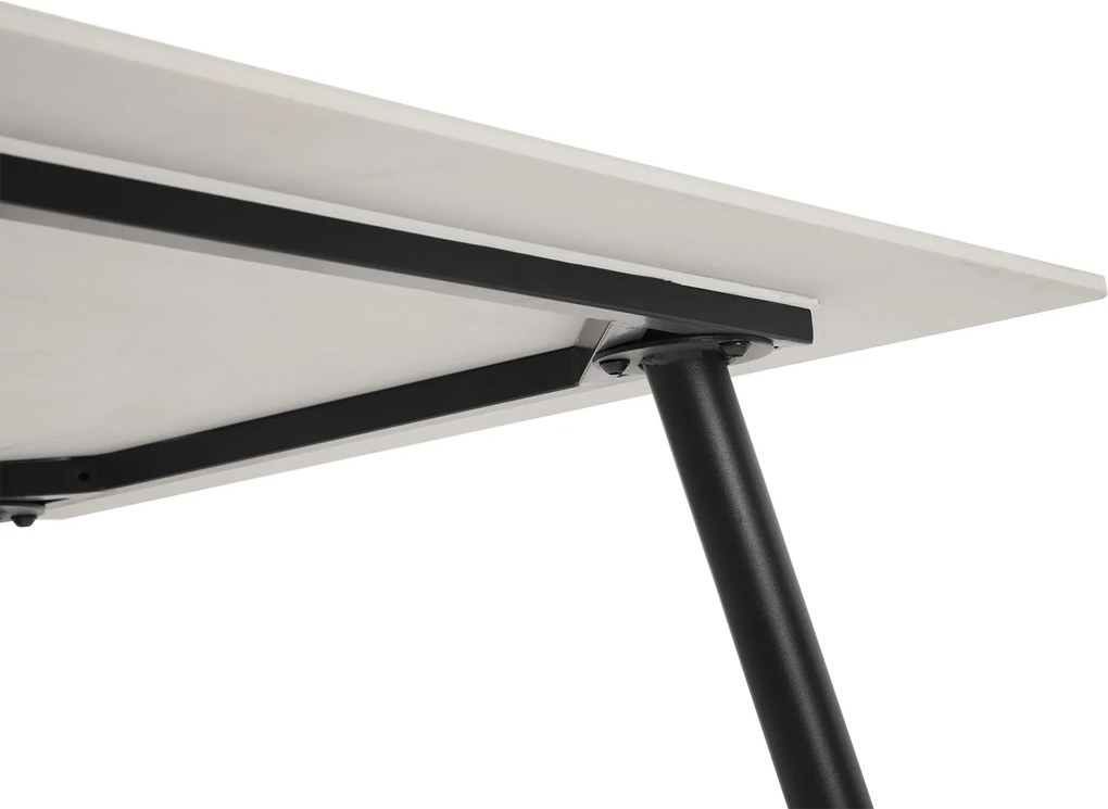 Noela Jedálenský set CERAMON 140 biely + 4x stolička BELLA čierna