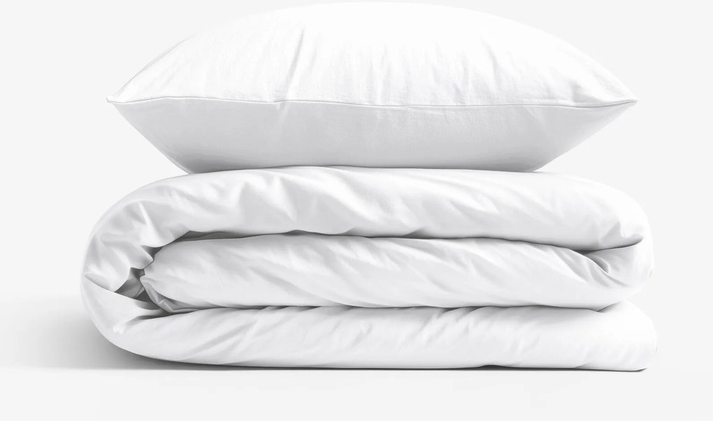 Goldea bavlnené posteľné obliečky - biele 140 x 200 a 70 x 90 cm