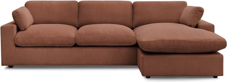 Oranžová menčestrová rohová pohovka Belair – Bobochic Paris