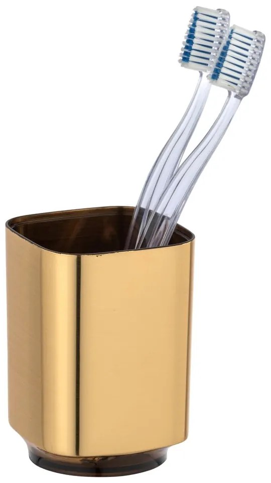 Téglik na zubné kefky v zlatej farbe Wenko Auron