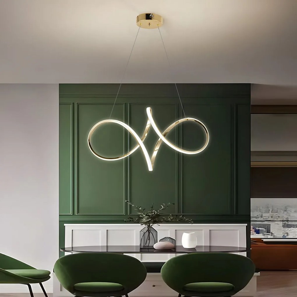 Toolight Toolight, LED závesné svietidlo, 50W, 4000K, 4000lm, G081-1CP, zlatá, OSW-09740