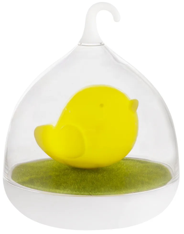 GLOBO Závesná LED detská dekorácia v tvare vtáčika AMPATO, žltá
