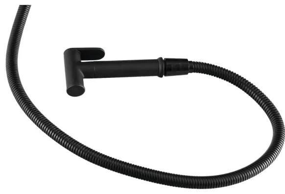 Aqualine - Bidetová batéria so sprškou na podomietkovú inštaláciu matná čierna