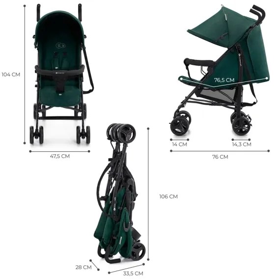 KINDERKRAFT - Golfový kočík TIK Green forest