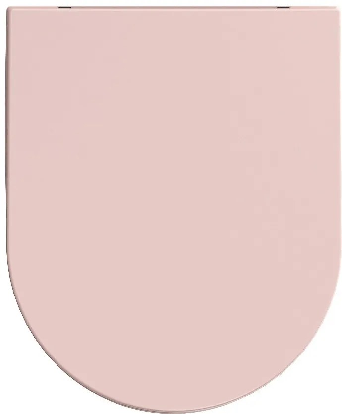 Isvea, INFINITY WC sedátko SLIM, Easy Take, Soft Close, ružová matná, 40KF0541I-S