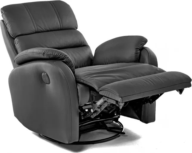 Kožené hojdacie kreslo s elektrickým polohovaním ELEGANT 1, koňak (K 2136)