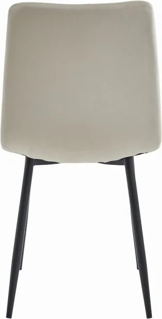 Kreslo TURIN - béžový zamat / čierne nohy