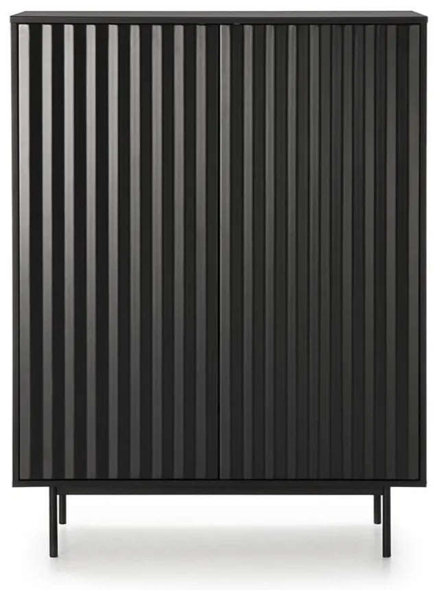 Čierna vysoká komoda 97x130 cm Sierra - Teulat