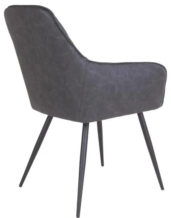 Dizajnová jedálenská stolička Gracelyn, sivá