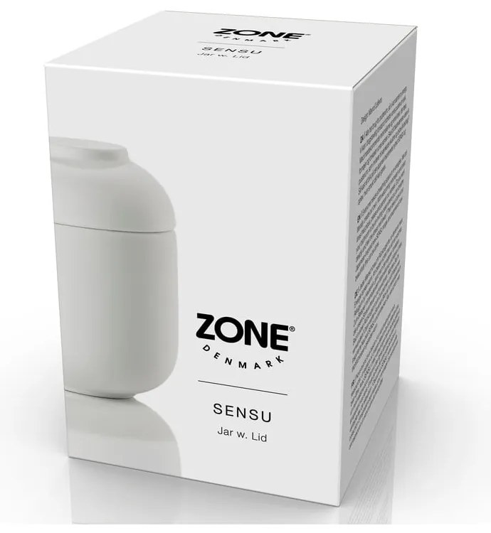 Biely kameninový kúpeľňový organizér na vatové tampóny Sensu – Zone