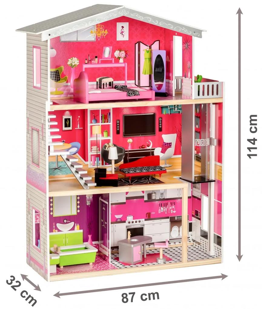 Drevený domček pre bábiky Rezidence Malibu Eco Toys