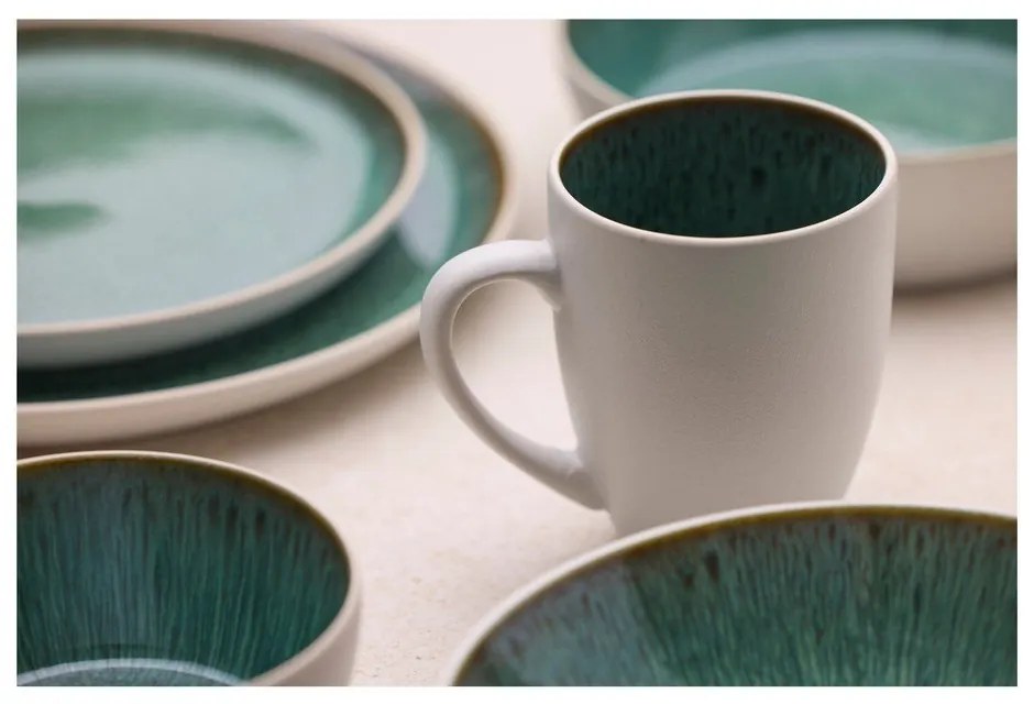 Biely/zelený keramický hrnček 300 ml Gastro White/Green – Bitz