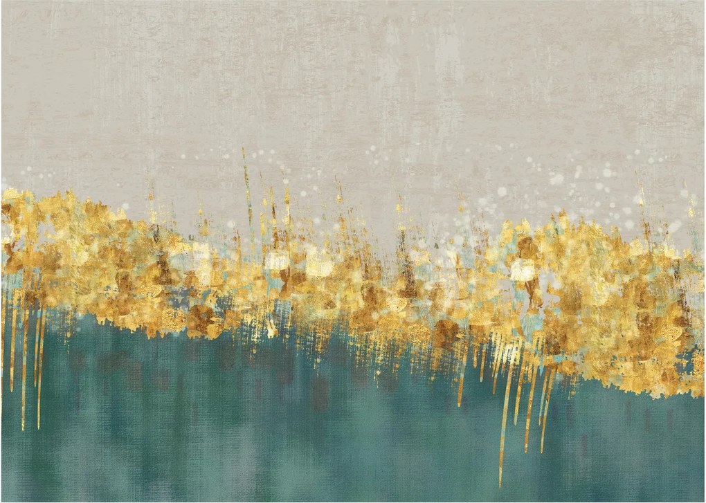 Obraz - Textúra so zlatým dekorom (70x50 cm)