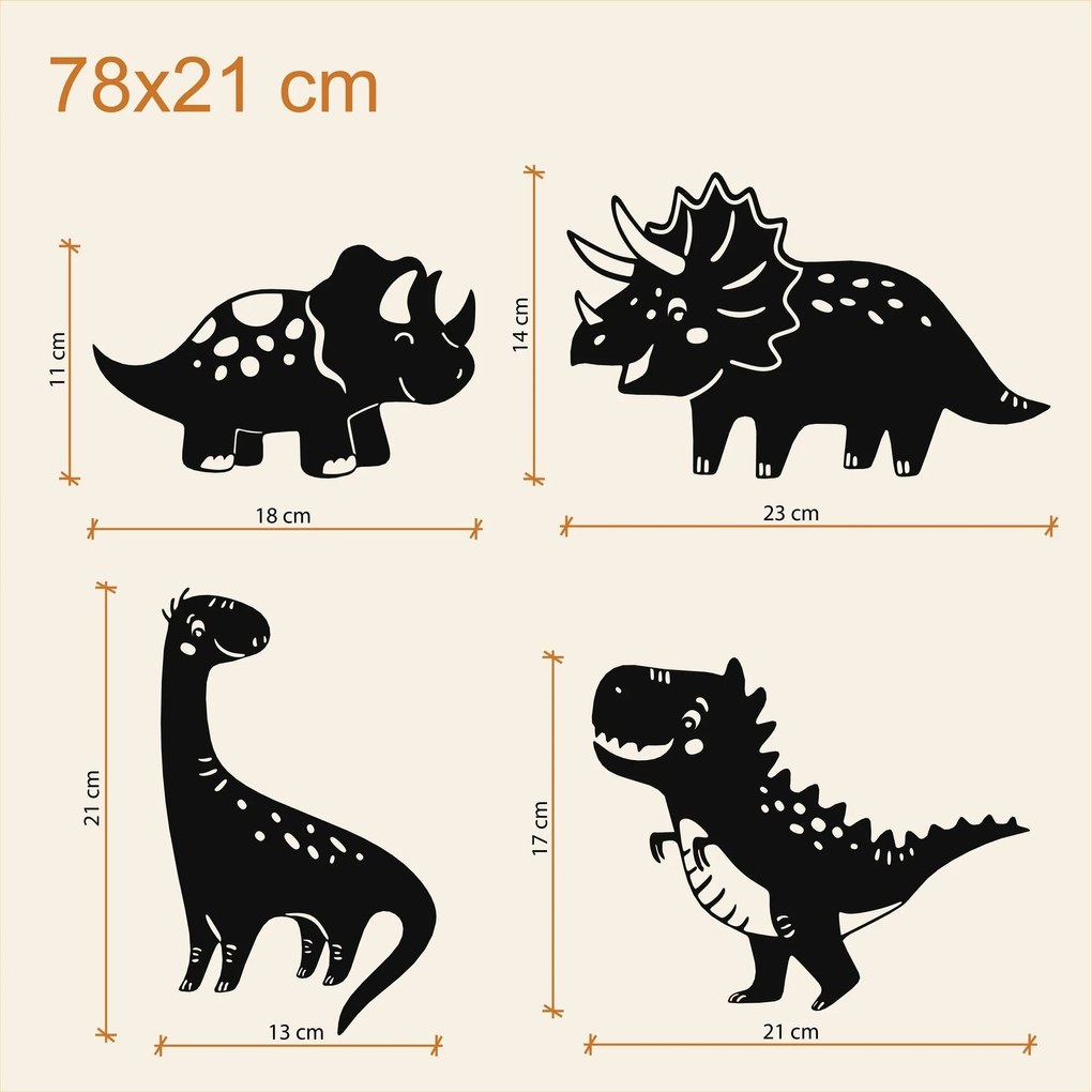 DUBLEZ | Nálepky na stenu do detskej izby - Hravé dinosaury