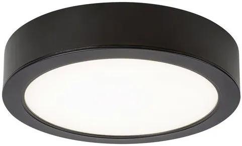 RABALUX LED stropné svetlo SHAUN, 12W, denná biela, 14,5cm, okrúhle, čierne