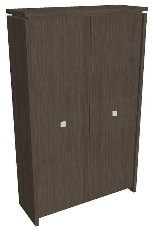 Vysoká šatníková skriňa Verno 128 x 46 x 210 cm, dub antracit