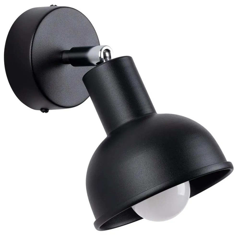 Sollux SL.1316 - Nástenné bodové svietidlo ELBA 1xE27/15W/230V čierna