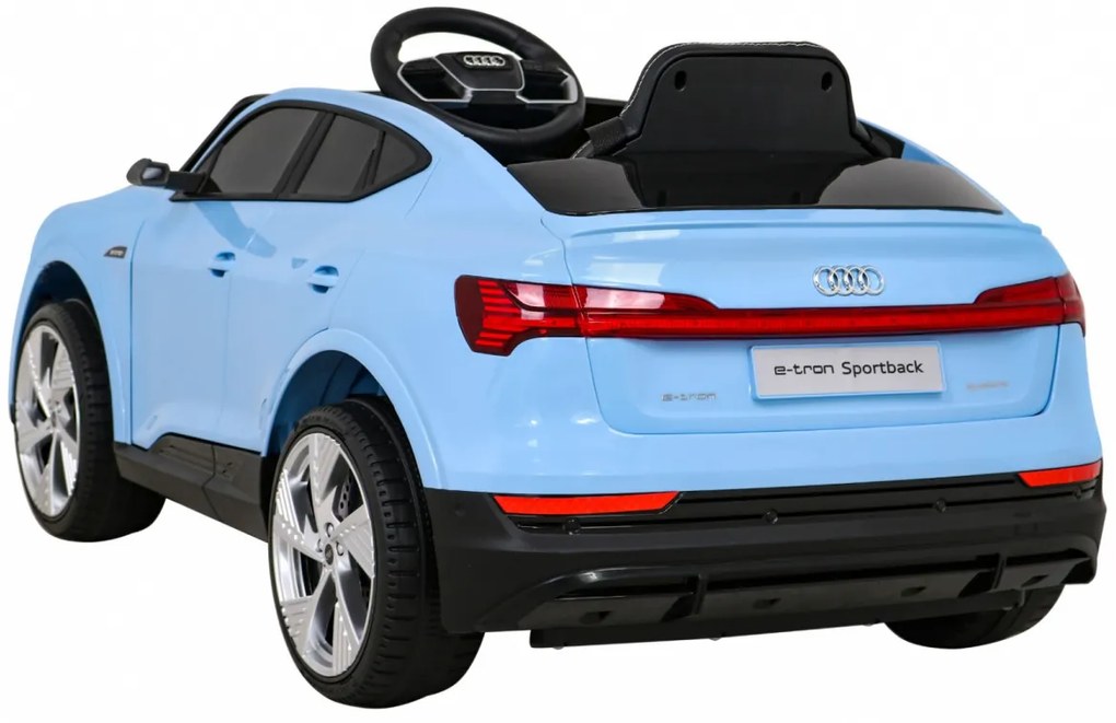 Audi E-Tron Sportback modré – Elektrické auto pre deti s pohonom 4x4, diaľkovým ovládaním
