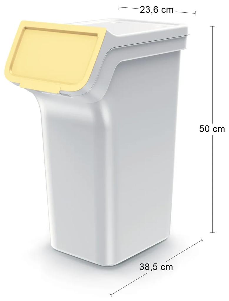Odpadkový kôš na triedený odpad (4 ks) NPW25S4 25 l - popolavá