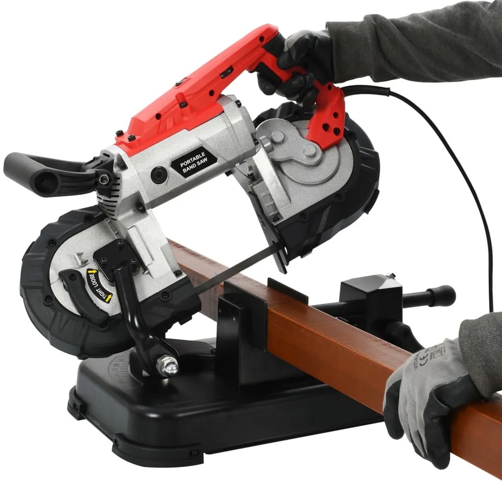 Pásová píla so základňou a prenosným kufríkom oceľová