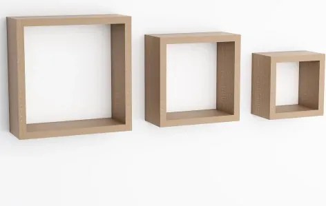 Sada 3 poličiek Quadrio, dub sonoma%