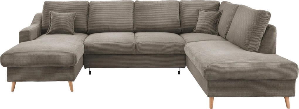 XXXLutz SEDACIA SÚPRAVA, textil, sivohnedá P & B - Sedačky - 002310004990