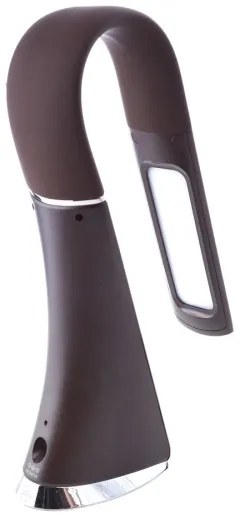 LED Stmievateľná stolná lampa s displejom GALA LED/6W/230V hnedá