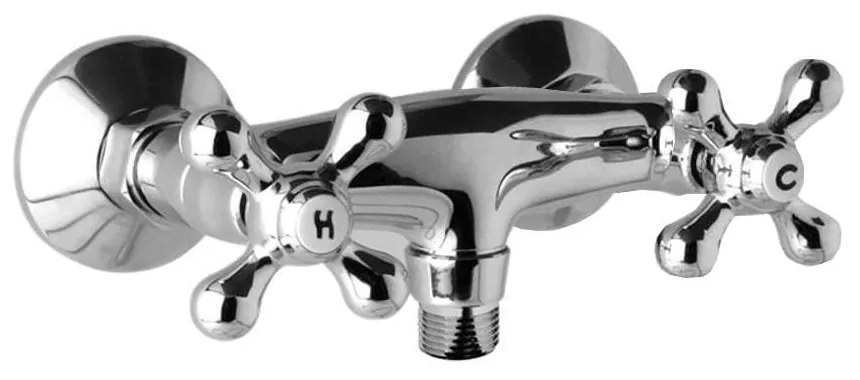 Mereo Mereo, Sprchová nástenná batéria, Retro Viktorie, bez príslušenstva, chróm, MER-CBL601A03