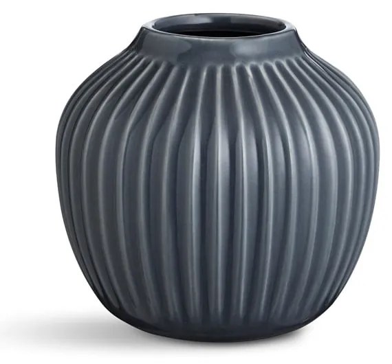 Antracitová kameninová váza Kähler Design Hammershoi, výška 12,5 cm