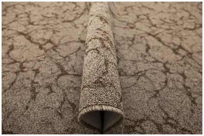 Metrážny koberec Marble 90 mramor, hnedý / béžový
