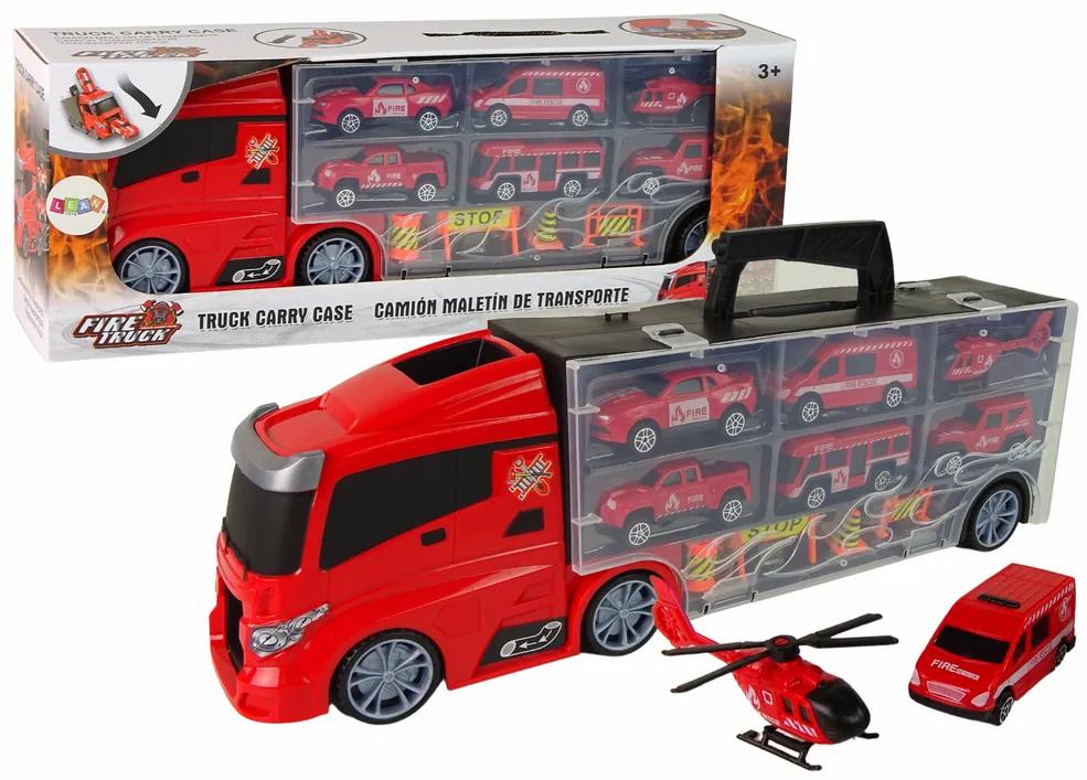 Lean Toys Súprava Hasičského kamiónu s autíčkami a príslušenstvom