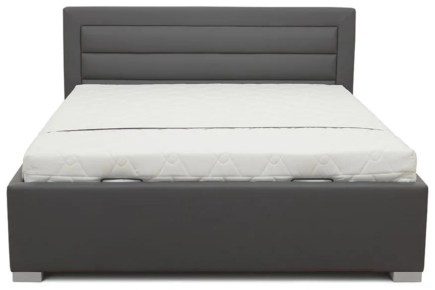 Čalúnená posteľ s elektrickým otváraním úložného priestoru IKARUS 160 Farba: eko sivá