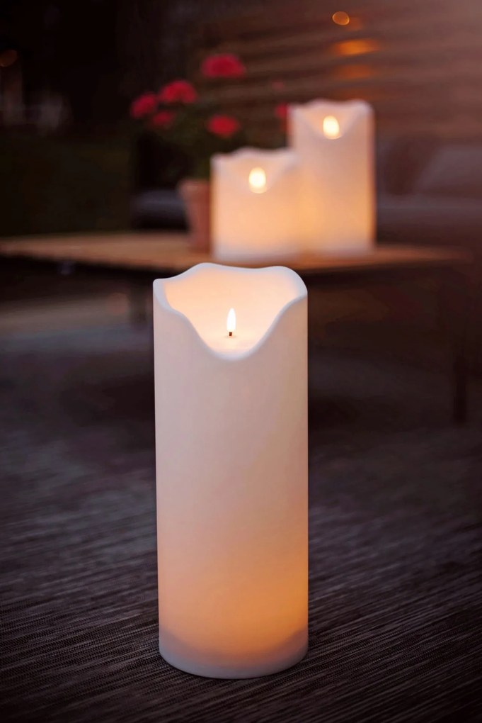 STAR TRADING Vonkajšie osvetlenie LED Pillar Candle Flamme 40 cm