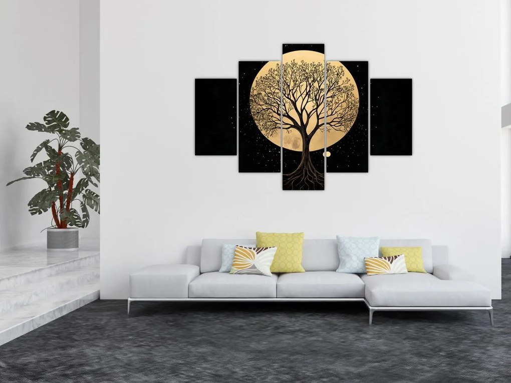 Obraz – Strom v zlatom splne I. (150x105 cm)