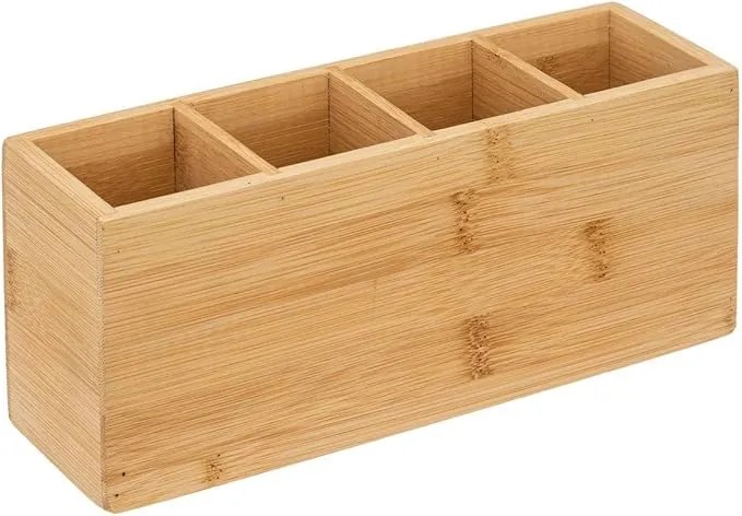 Bambusový organizér so 4 priehradkami 4COMP 22,6x7,2x9,7 cm