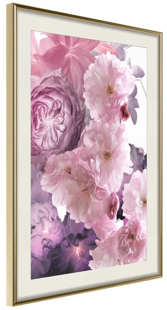 Artgeist Plagát - Fan of Flowers [Poster] Veľkosť: 30x45, Verzia: Zlatý rám s passe-partout