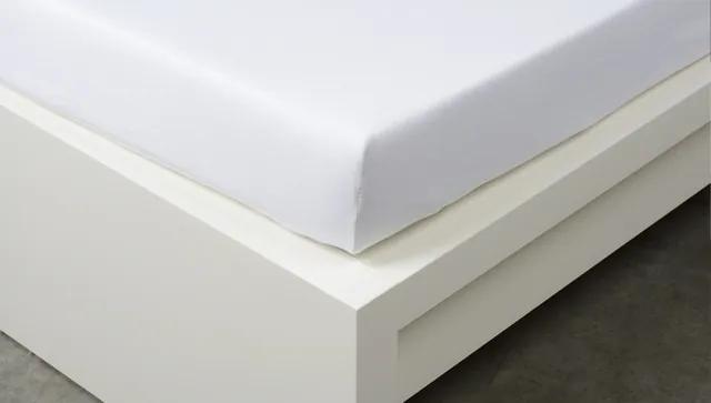 XPOSE ® Jersey prostěradlo polybavlna jednolůžko - bílá 90x200 cm