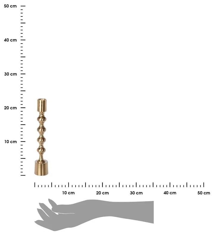 Svietnik Nelly 23 cm zlatý