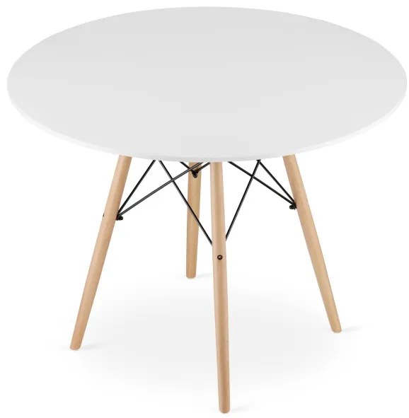 Okrúhly stôl TODI 100 cm biely