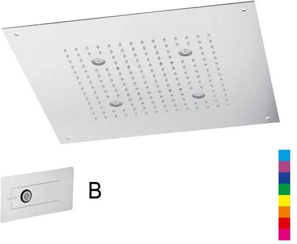 SAPHO - CHROMOTERAPIA hlavová sprcha 32x32cm, dážď, ovládač B, nerez (A579LH7) (CH3232B)