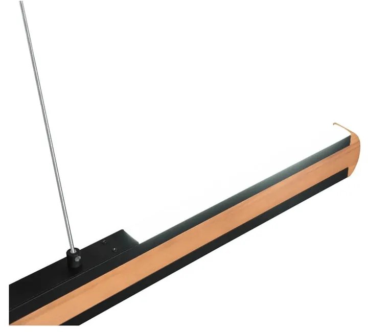 LED závesné svietidlo v čierno-prírodnej farbe Deacon – Trio