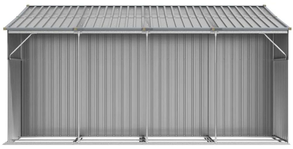 Záhradná kôlňa sivá 277x365,5x179 cm pozinkovaná oceľ